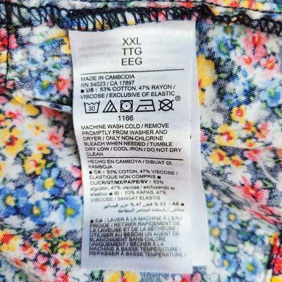 OLD NAVY Ditsy Floral Cami Mini Dress Size XXL Ruffle Smocked Pockets Tie - Picture 9 of 9